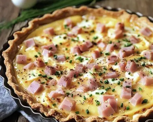 tarte au camembert et jambon