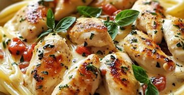 Pâtes Crémeuses au Poulet à l’Italienne